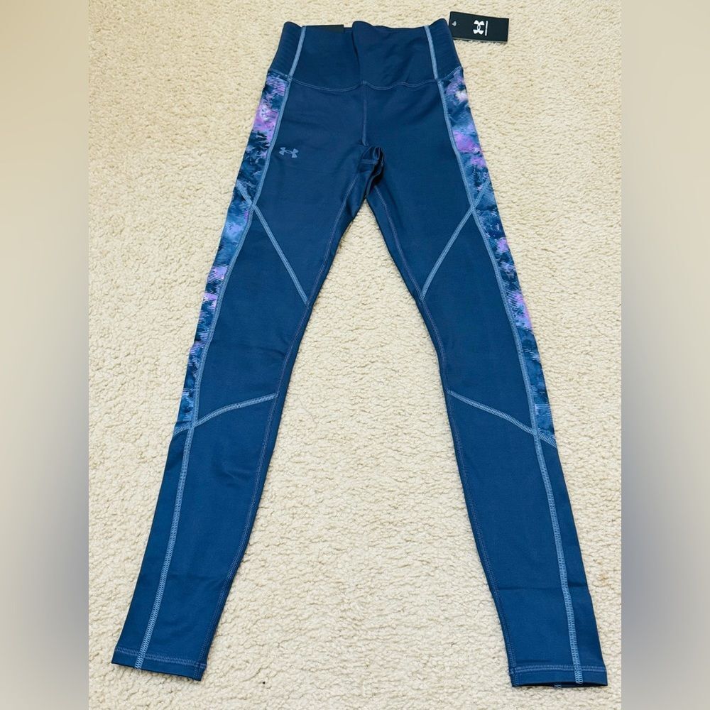 NWT Under Armour Train CW Full Length High Rise Compression Grey Leggings Sz XS